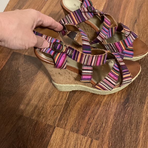 Bakers colorful espadrilles platform sandals, adjustable straps, sz10 runs small - Picture 2 of 9